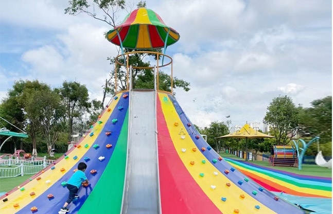 火山攀岩无动力设备