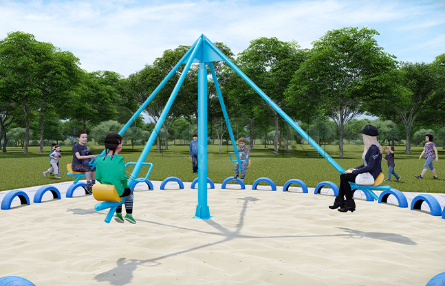 四人跷跷板游乐设备