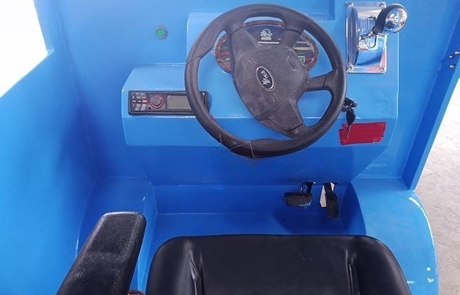 蓝色电瓶无轨小火车