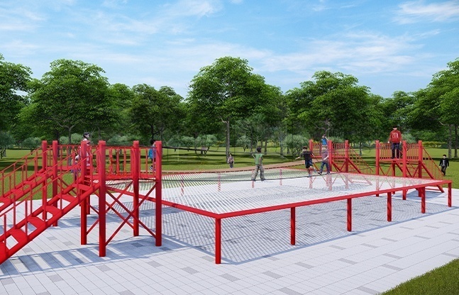 荡板桥组合游乐设备