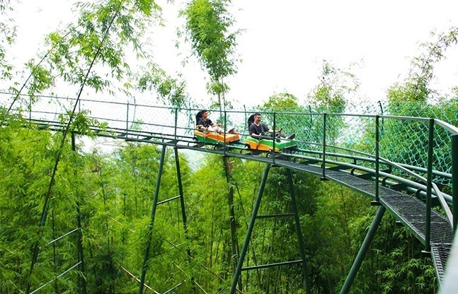 景区双轨滑车游乐设备