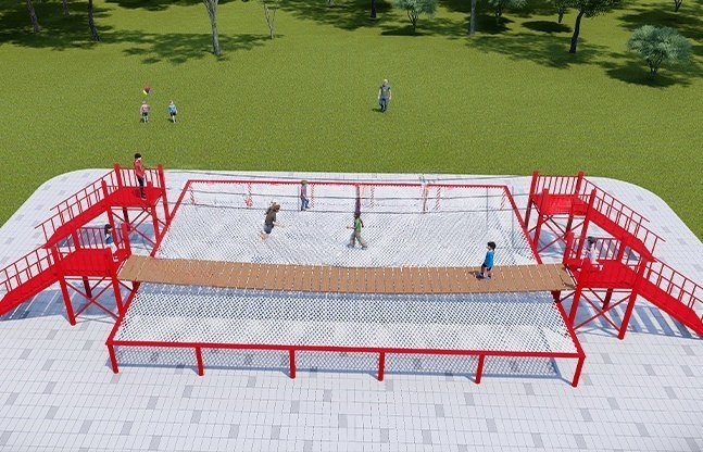 荡板桥组合游乐设备